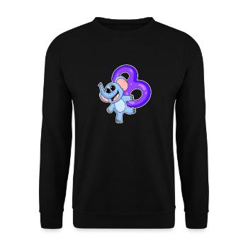 8 Jahre alt - 8. Geburtstag mit Tier Motiv - Unisex Pullover - Schwarz - Vorne - Alina (178cm) & Michal (187cm)