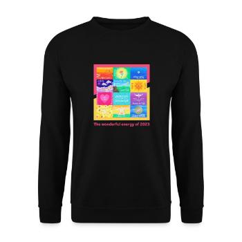 La merveilleuse énergie de 2023 - Sonja Ariel - Sweat-shirt Unisexe - noir - Devant - Alina (178cm) & Michal (187cm)