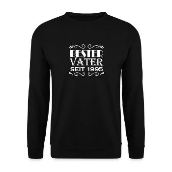 Bester Vater seit 1995 - Unisex Pullover - Schwarz - Vorne - Alina (178cm) & Michal (187cm)