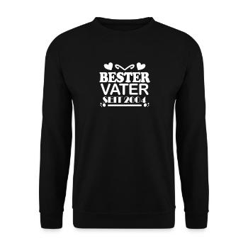 Bester Vater seit 2004 - Unisex Pullover - Schwarz - Vorne - Alina (178cm) & Michal (187cm)