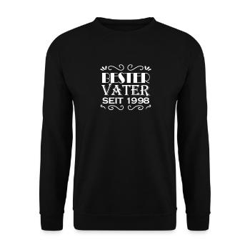 Bester Vater seit 1998 - Unisex Pullover - Schwarz - Vorne - Alina (178cm) & Michal (187cm)