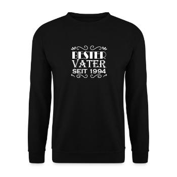Bester Vater seit 1994 - Unisex Pullover - Schwarz - Vorne - Alina (178cm) & Michal (187cm)