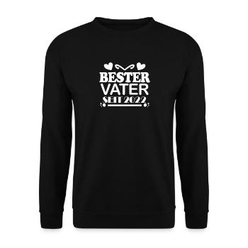 Bester Vater seit 2022 - Unisex Pullover - Schwarz - Vorne - Alina (178cm) & Michal (187cm)