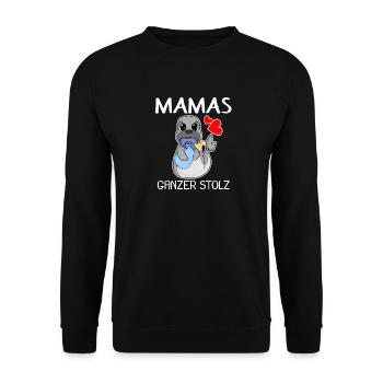 Baby Geburt Schwanger - Baby Body Spruch - Unisex Pullover - Schwarz - Vorne - Alina (178cm) & Michal (187cm)