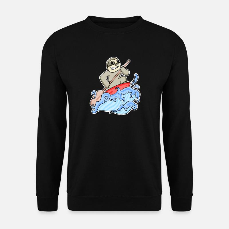 Stand Up Paddling Sloth - Unisex Sweatshirt - black