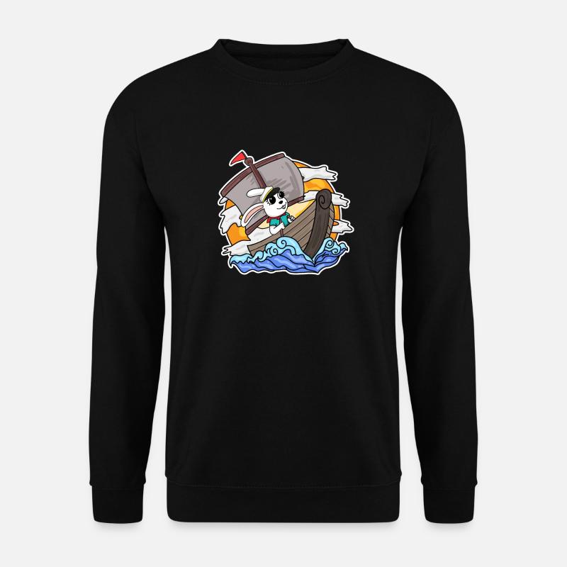 Hase Kapitän Boot - Unisex Pullover - Schwarz