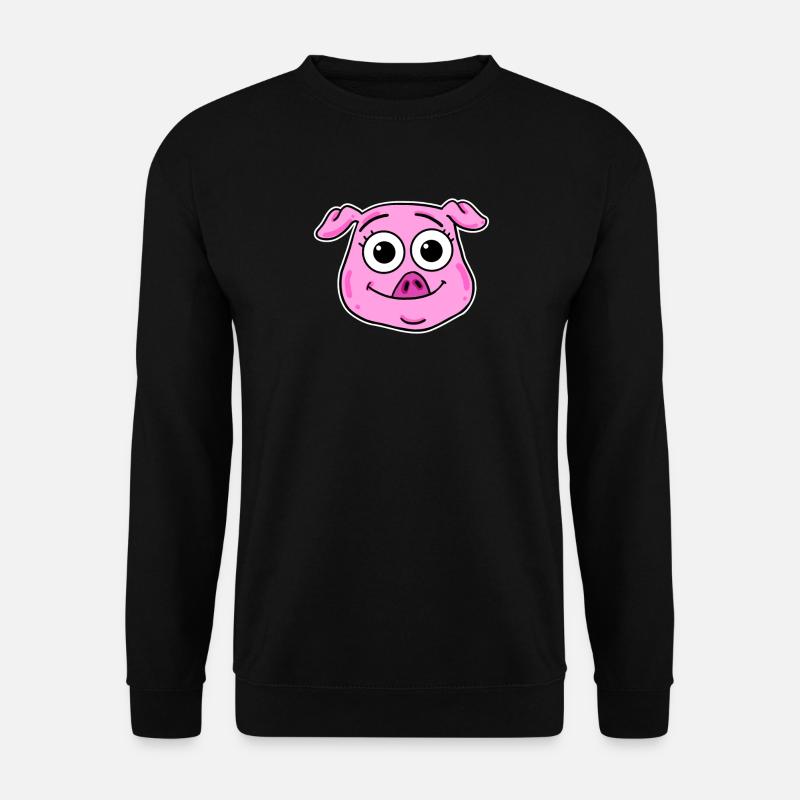 Pig Head Animal Head - Unisex Sweatshirt - black