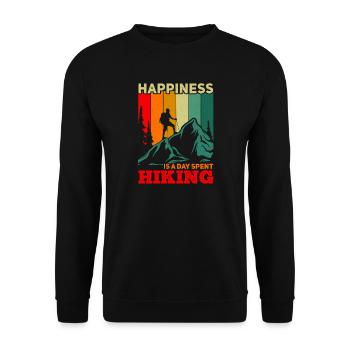 Wanderglück Farbpalette - Unisex Pullover - Schwarz - Vorne - Alina (178cm) & Michal (187cm)