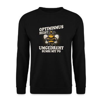 Imker Bienen - Unisex Pullover - Schwarz - Vorne - Alina (178cm) & Michal (187cm)