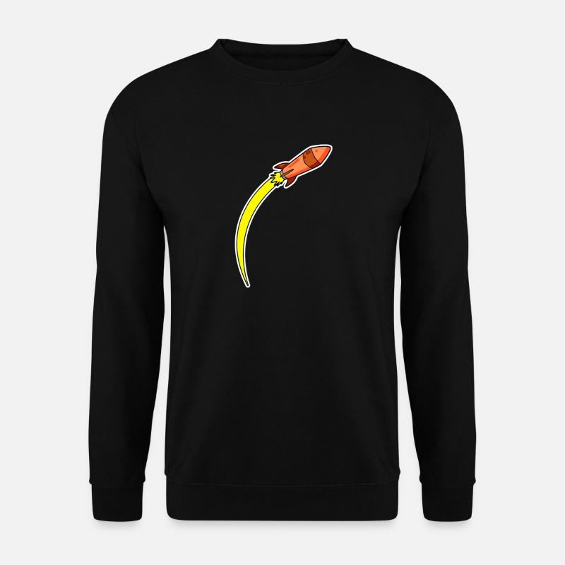 Fusée Orange - Sweat-shirt Unisexe - noir