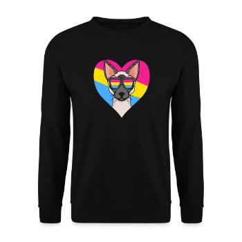 Chat pansexuel Cadeau de cœur siamois - Sweat-shirt Unisexe - noir - Devant - Alina (178cm) & Michal (187cm)