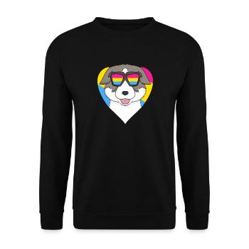 Pansexuell Hund Thai Bangkaew Dog Herz Geschenk - Unisex Pullover - Schwarz - Vorne - Alina (178cm) & Michal (187cm)