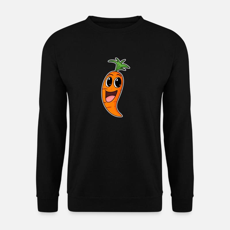Vegan Karotte Karotten Möhre Möhren - Unisex Pullover - Schwarz