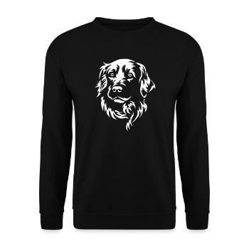 Golden Retriever Head "Black Edition" - Unisex Sweatshirt - black - Front - Alina (178cm) & Michal (187cm)