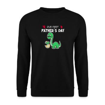 Fête des Pères - Premier cadeau de la fête des Pères - Sweat-shirt Unisexe - noir - Devant - Alina (178cm) & Michal (187cm)