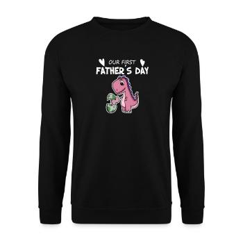 Cadeau de fête des pères - Père Fille - Sweat-shirt Unisexe - noir - Devant - Alina (178cm) & Michal (187cm)