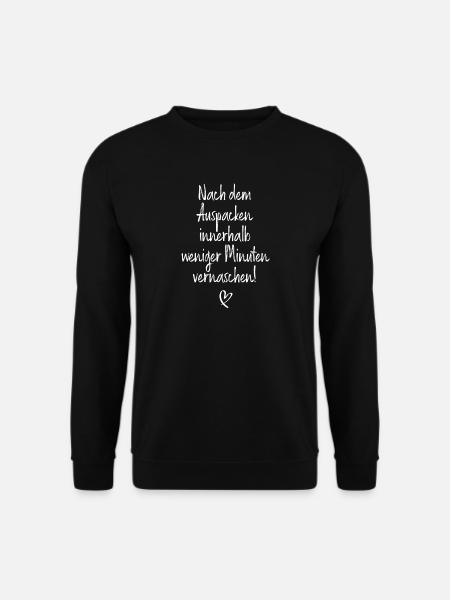 Nach Dem Auspacken Innerhalb Minuten Vernaschen - Unisex Pullover - Schwarz