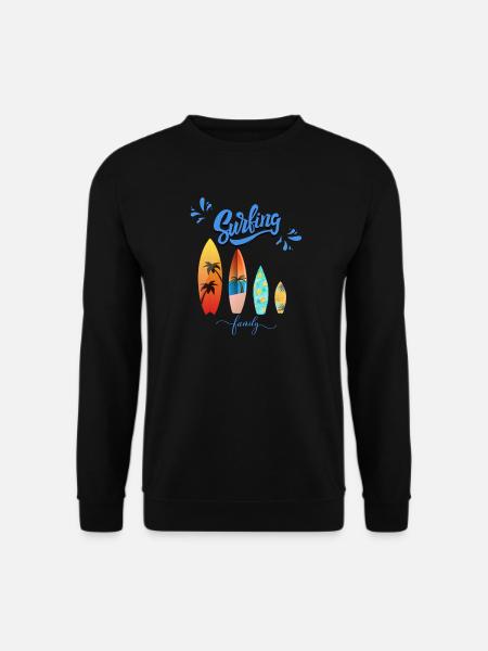 Surfing Family - Family Surfing Apparel - Unisex Sweatshirt - black