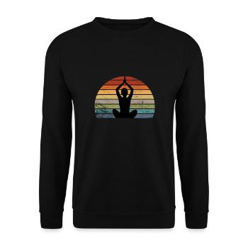Méditation - Sweat-shirt Unisexe - noir - Devant - Alina (178cm) & Michal (187cm)
