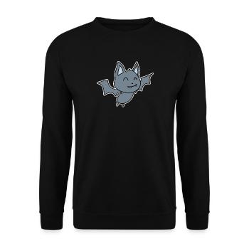 Bat Kids Motif - Sweat-shirt Unisexe - noir - Devant - Alina (178cm) & Michal (187cm)