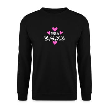 Tanzen Tanz Tanzkurs Rhythmus - Unisex Pullover - Schwarz - Vorne - Alina (178cm) & Michal (187cm)