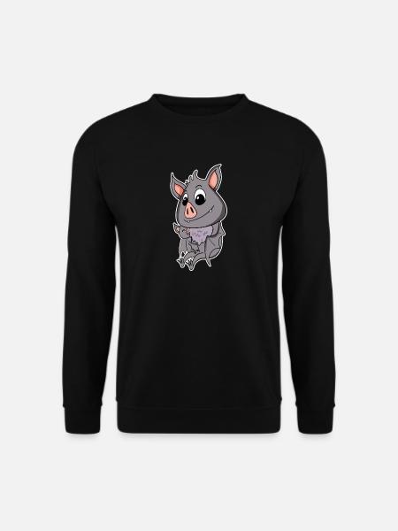 Bat Family - Bat with Baby - Unisex Sweatshirt - black