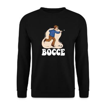 Bocce Spruch Bocce Ball mit Jack Bocci Game Bocce - Unisex Pullover - Schwarz - Vorne - Alina (178cm) & Michal (187cm)