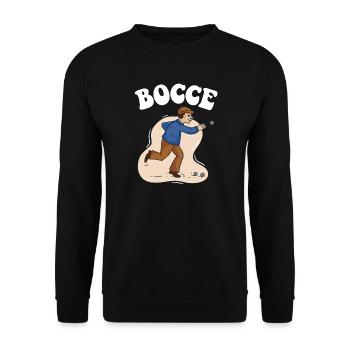 Bocce Spruch Bocce Ball mit Jack Bocci Game Bocce - Unisex Pullover - Schwarz - Vorne - Alina (178cm) & Michal (187cm)