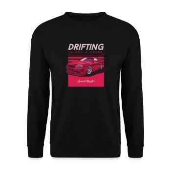 Drifting is Not a Crime Car Art - Unisex Sweatshirt - black - Front - Alina (178cm) & Michal (187cm)