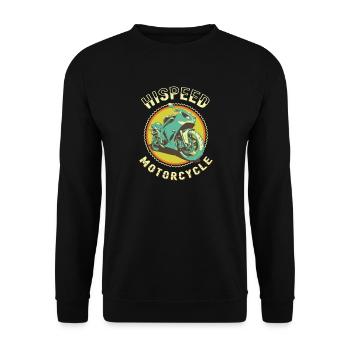 High Speed Motorcycle - Unisex Sweatshirt - black - Front - Alina (178cm) & Michal (187cm)