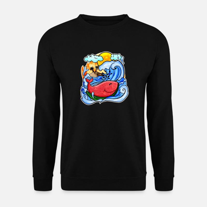 Baleine pastèque - Sweat-shirt Unisexe - noir