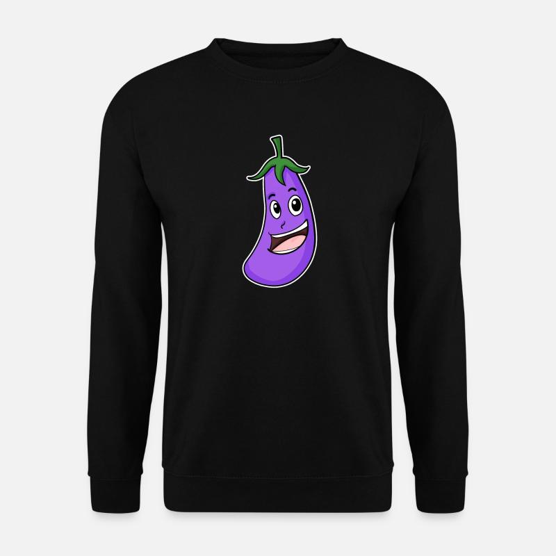 Eggplant motif - Unisex Sweatshirt - black