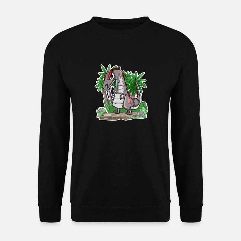 Robot Dino Dinosaur - Unisex Sweatshirt - black