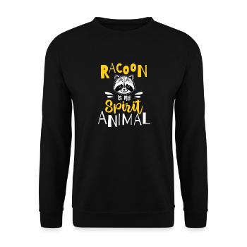 Racoon Is My Spirit Animal - Unisex Sweatshirt - black - Front - Alina (178cm) & Michal (187cm)