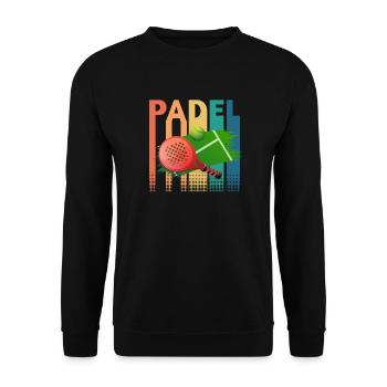 Padel Tennis Rétro Vintage - Sweat-shirt Unisexe - noir - Devant - Alina (178cm) & Michal (187cm)