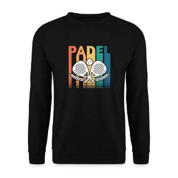 Padel Tennis Rétro Vintage - Sweat-shirt Unisexe - noir - Devant - Alina (178cm) & Michal (187cm)