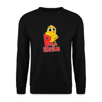 Renteneintritt 2028 Rentner Ruhestand Rente - Unisex Pullover - Schwarz - Vorne - Alina (178cm) & Michal (187cm)