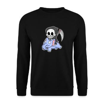 Éléphant faucheur sinistre - Sweat-shirt Unisexe - noir - Devant - Alina (178cm) & Michal (187cm)