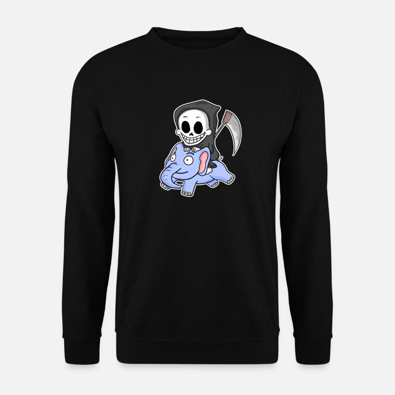 Sensenmann Elefant - Unisex Pullover - Schwarz
