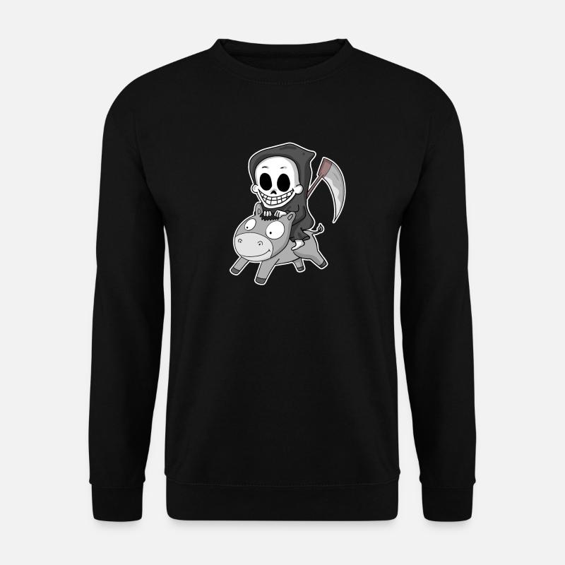 Sensenmann Esel - Unisex Pullover - Schwarz