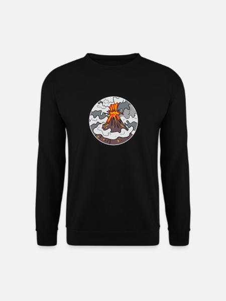 Vulkan Berg Kreis Berge Vulkane - Unisex Pullover - Schwarz