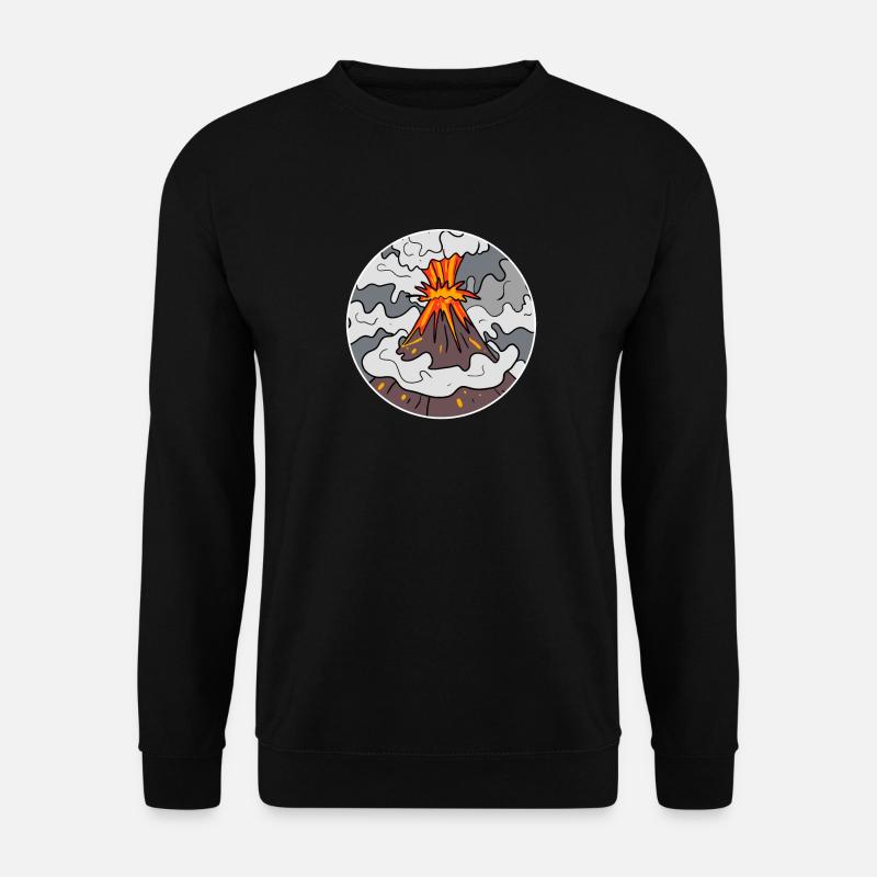 Vulkan Berg Kreis Berge Vulkane - Unisex Pullover - Schwarz