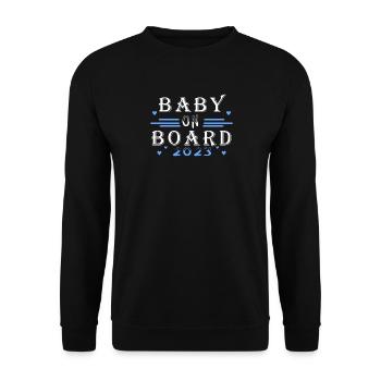 Pregnant 2023 - Unisex Sweatshirt - black - Front - Alina (178cm) & Michal (187cm)