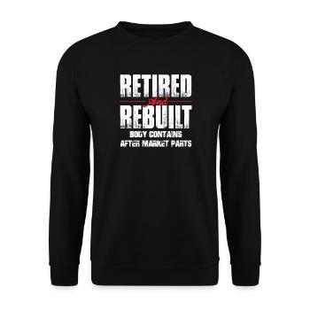 Récupération d’une chirurgie de remplacement de la hanche reconstruite à la retraite - Sweat-shirt Unisexe - noir - Devant - Alina (178cm) & Michal (187cm)