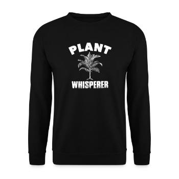 Plant Whisperer Funny Hobby Gardening Plant Shirt - Unisex Sweatshirt - black - Front - Alina (178cm) & Michal (187cm)