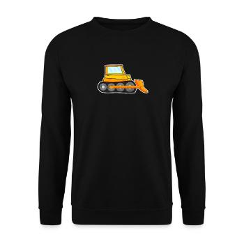 Bagger Baustelle Baggerfahrer - Unisex Pullover - Schwarz - Vorne - Alina (178cm) & Michal (187cm)