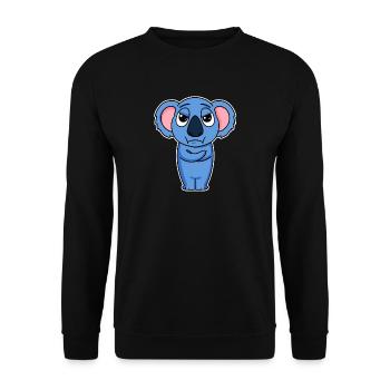 Keine Lust - Koala - Verschränkte Arme - Unisex Pullover - Schwarz - Vorne - Alina (178cm) & Michal (187cm)