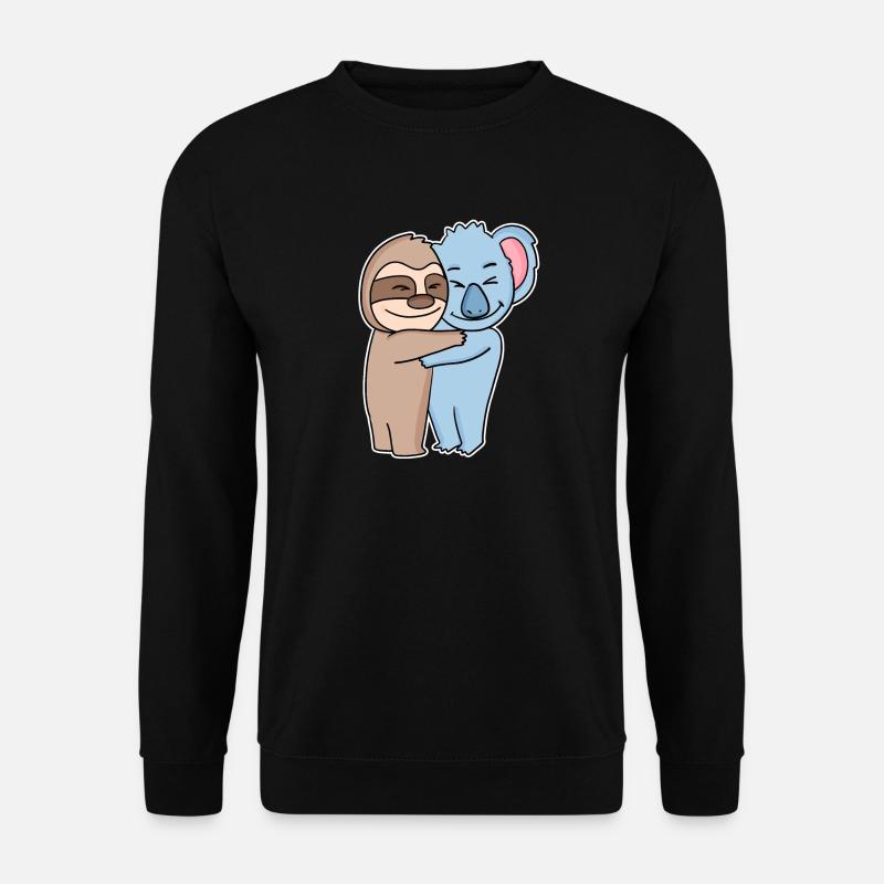 Sloth and koala hugging - hug - Unisex Sweatshirt - black