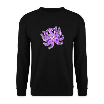 Calmar poulpe - Sweat-shirt Unisexe - noir - Devant - Alina (178cm) & Michal (187cm)