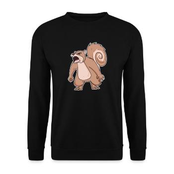 écureuil en colère - Sweat-shirt Unisexe - noir - Devant - Alina (178cm) & Michal (187cm)